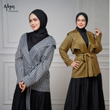 Tahani Monogram Cardigan White