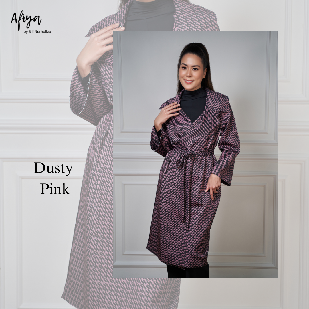 Tahani Monogram Cardigan Dusty Pink